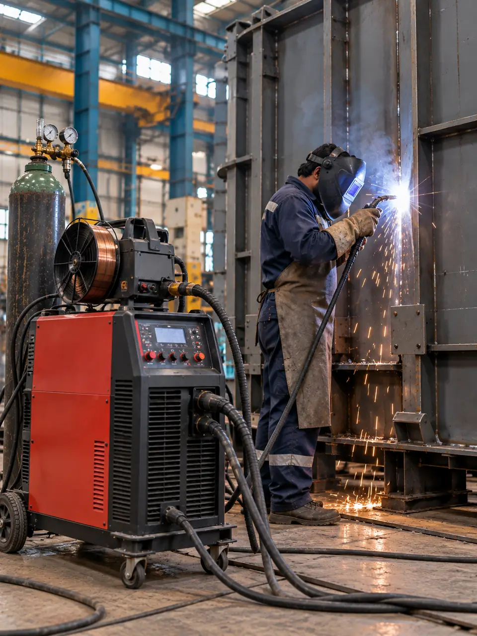 Pulse MIG welding on a transformer tank, heavy steel fabrication Bhopal